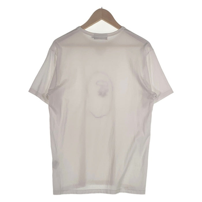 Mr.BATHING APE ミスターベイシングエイプ プリントTシャツ ホワイト 前Vガゼット 007CSF301001X Size L 福生店