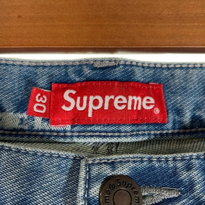 SUPREME シュプリーム 20AW Logo Stripe Jacquard Regular Jean ロゴ ストライプ ジャガード ジーンズ デニムパンツ ライトブルー Size W30 福生店