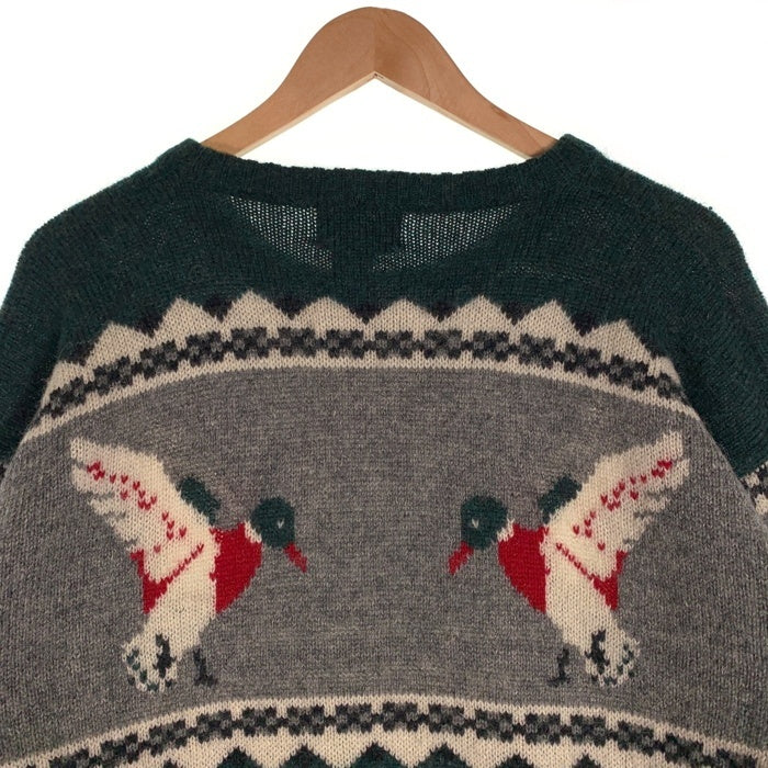 80's WOOLRICH ウールリッチ ノルティック柄 アヒル ニット セーター