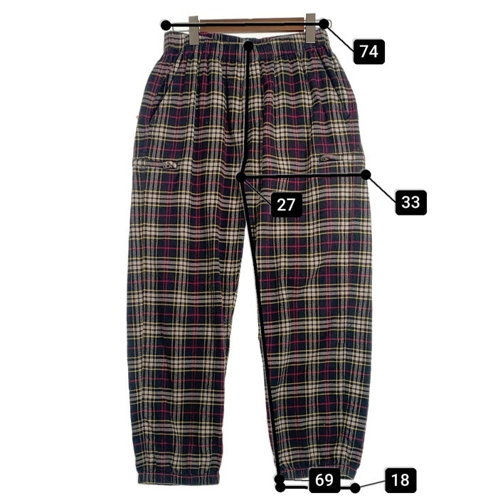 SUPREME シュプリーム 20AW Tartan Flannel Skate Pant フランネル スケート パンツ チェック ブラウン Size S 福生店