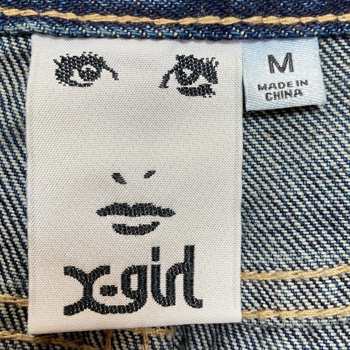 x-girl エックスガール LOW RISE DISTRESSED DENIM PANTS ローライズ ダメージ デニムパンツ インディゴ sizeM 瑞穂店
