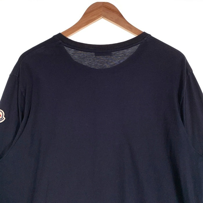MONCLER モンクレール MAGLIA T-SHIRT M/LUNGA LS T-SHIRT AS MUCH AS YOU CAN ロンT ロングスリーブ 長袖 Tシャツ ネイビー 23997872CJNR Size L 福生店