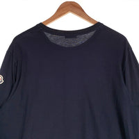 MONCLER モンクレール MAGLIA T-SHIRT M/LUNGA LS T-SHIRT AS MUCH AS YOU CAN ロンT ロングスリーブ 長袖 Tシャツ ネイビー 23997872CJNR Size L 福生店