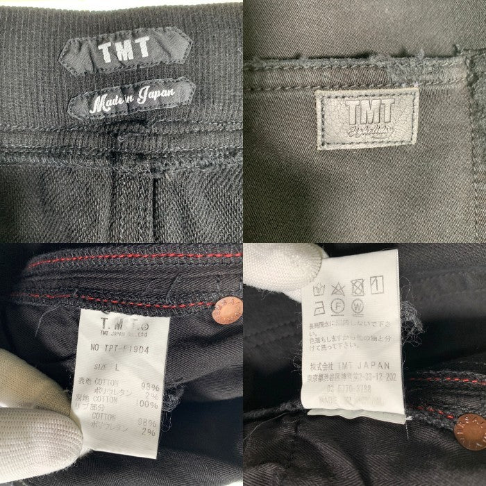 TMT ティーエムティー 19AW BLACK DENIM TRACK PANTS ブラックデニム トラックパンツ  USED/ペンキ加工 TPT-F1904 Size L 福生店