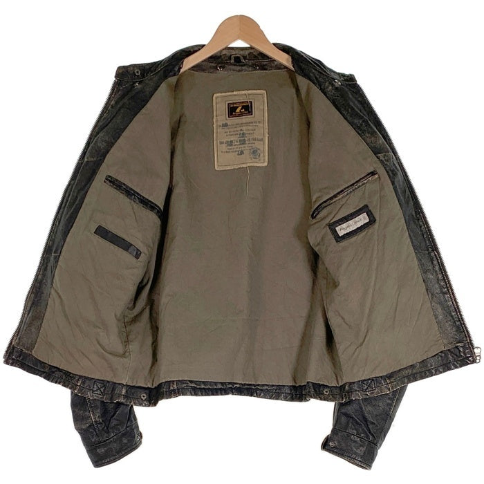 Angelo Litrico アンジェロリトリコ AIR CARGO ASSOCIATION レザージャケット ブラック Size XL 福生店