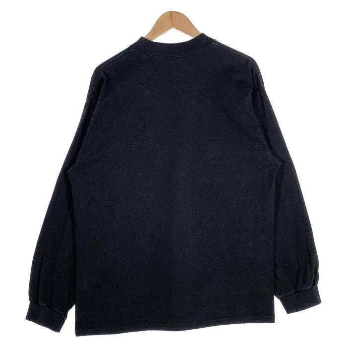 90's NIKE ナイキ ロングスリーブTシャツ ネック刺繡 ブラック USA製 Size L 福生店