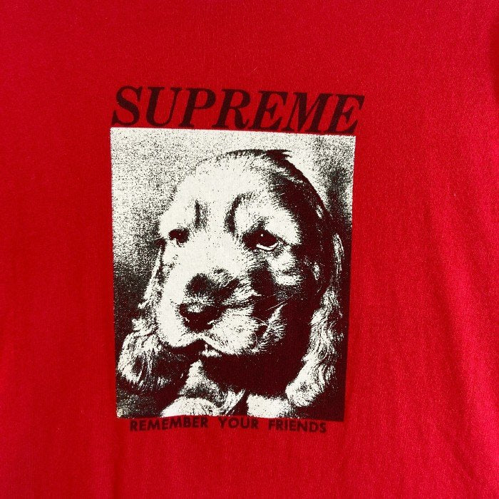 Supreme シュプリーム 18AW REMEMBER YOUR FRIENDS 犬 プリント Tシャツ レッド sizeM 瑞穂店