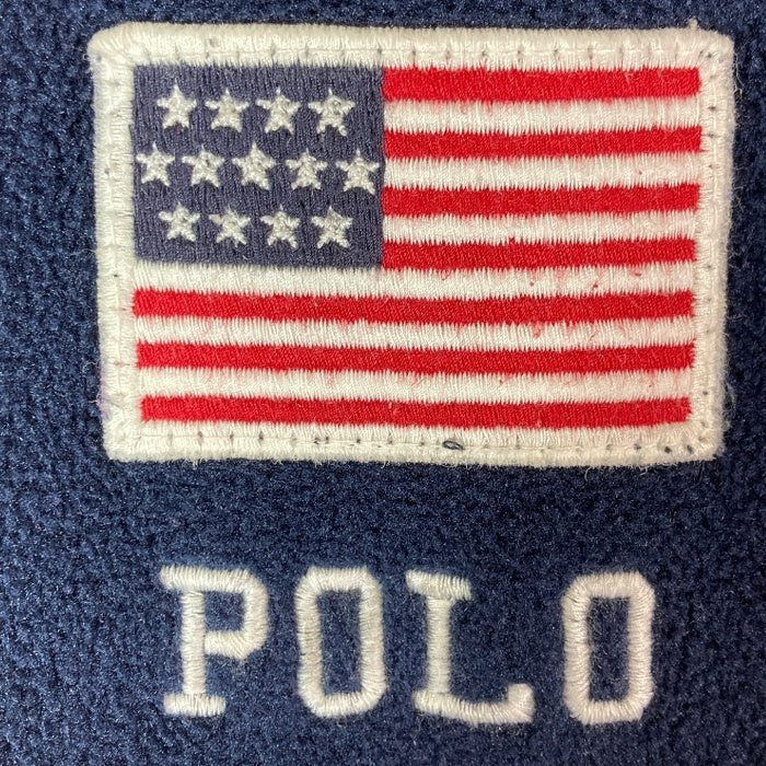 POLO SPORT ポロスポーツ 90s フリース プルオーバー 刺繍ロゴ ネイビー sizeXL 瑞穂店