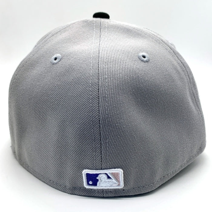 NEW ERA ニューエラ 59FIFTY Atlanta Braves アトランタ ブレーブス ベースボールキャップ グレー ブラック サイドパッチ Size 7 1/4 (57.7cm) 福生店