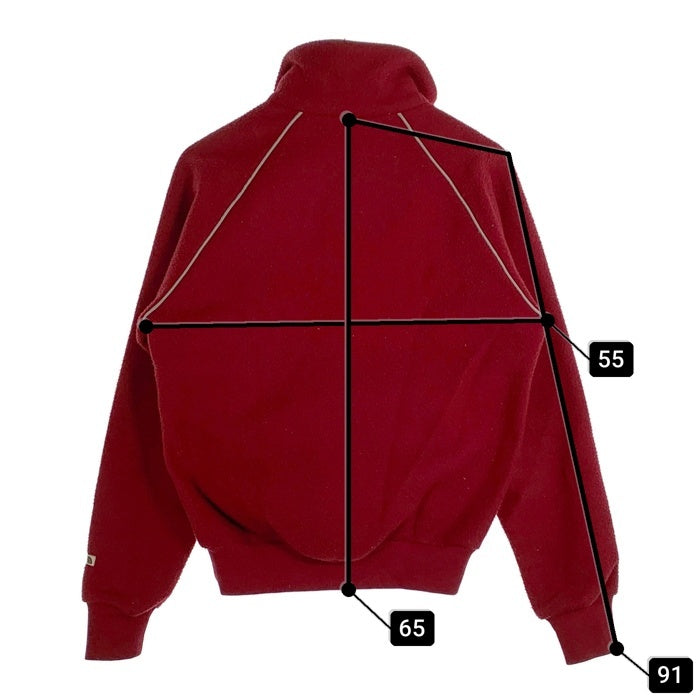 70-80's THE NORTH FACE ノースフェイス ハーフジップ プルオーバー フリースジャケット ラグランスリーブ ボルドー TALON USA製 Size M 福生店