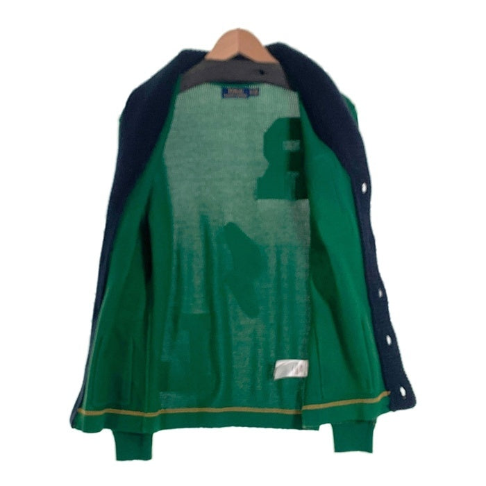 POLO RALPH LAUREN ポロ ラルフローレン レタード ワッペン ニット カーディガン グリーン Size XS 福生店