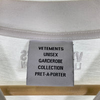 VETEMENTS ヴェトモン  Eiffel Tower Logo T-Shirt エッフェル塔 ロゴプリント Tシャツ ホワイト UA53TR250W Size S 福生店