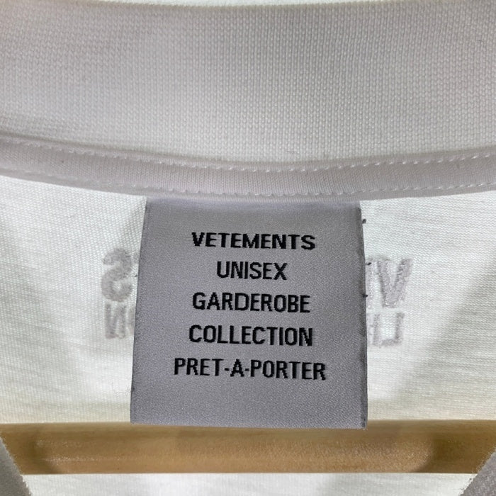 VETEMENTS ヴェトモン  Eiffel Tower Logo T-Shirt エッフェル塔 ロゴプリント Tシャツ ホワイト UA53TR250W Size S 福生店