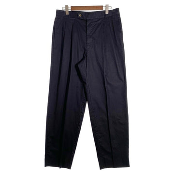 HUGO BOSS ヒューゴボス 2タック コットントラウザーパンツ ブラック イタリア製 Size ｗ90cm 福生店