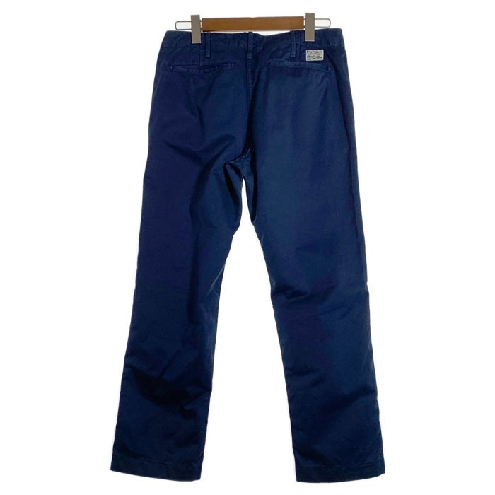 BURGUS PLUS バーガスプラス HINOYA ORIGINAL ヒノヤオリジナル BUTTON FLY CHINO PANTS ボタンフライ チノパンツ ネイビー Lot.401 Size 32 福生店