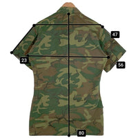 60's U.S.ARMY 米軍 Jungle Fatigue Jacket ジャングルファテイーグジャケット 半袖 シャツ 68年会計 ウッドランドカモ 8415-945-7656 Size M-R 福生店