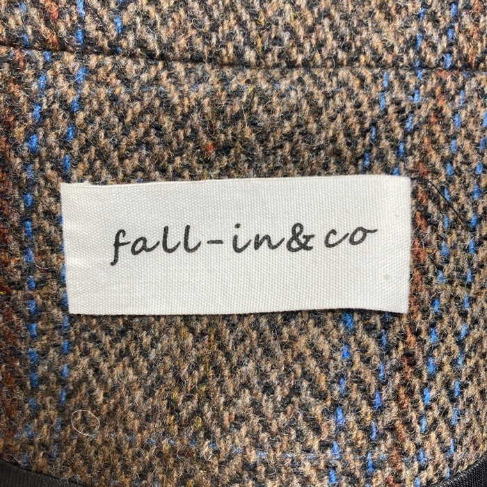 fall-in&co ハンドメイドウールツイードジャケット カーキ size- 瑞穂店