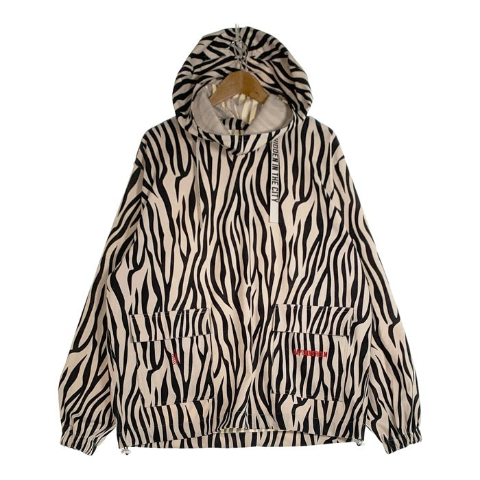 CAPTAINS HELM キャプテンズヘルム ST CORDUROY MIL HOODIE ANIMAL CH24-AW-T20 コーデュロイ ミル プルオーバー フーディー パーカー ホワイト ブラック CH24-AW-T20 Size L 福生店