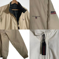 McGREGOR マクレガー リバーシブル ダウンジャケット リブ ホワイト グリーン MM13-3802 Size L 福生店