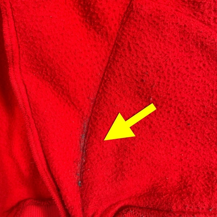 80's Columbia コロンビア Radial Sleeve ジップアップフリースジャケット リブ レッド Size L 福生店