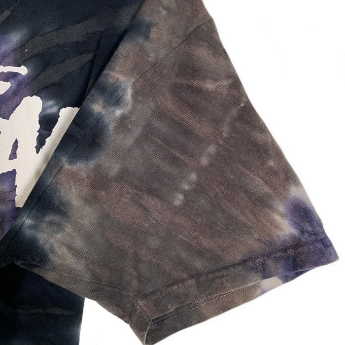 STUSSY ステューシー タイダイ ワールドツアープリント Tシャツ パープル ブラック Size M 福生店