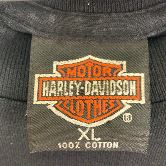 Harley-Davidson ハーレーダビッドソン USA製 シングルステッチ 1991年コピーライト LEGENDS LIVE WHERE LEGENDS ROAM ウルフ バックプリント無し Tシャツ ブラック sizeXL 瑞穂店