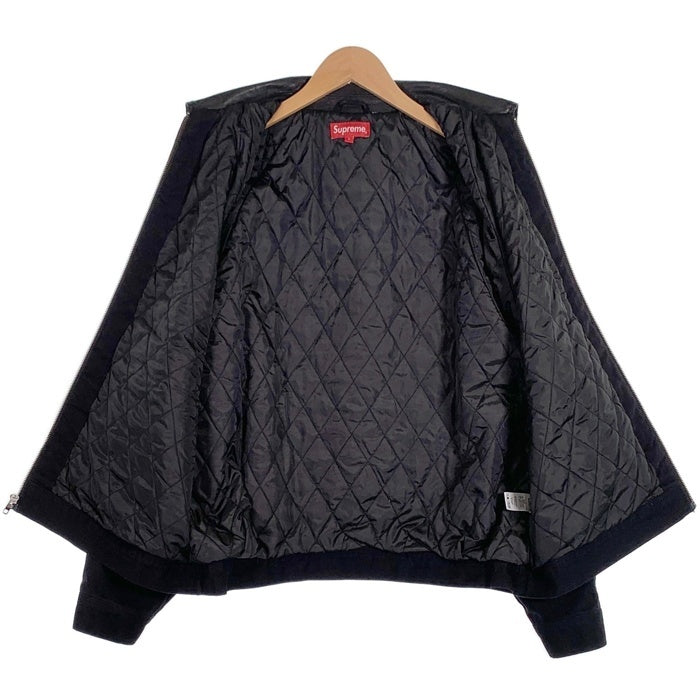 SUPREME シュプリーム 20AW Leather Collar Work Jacket レザーカラー ワークジャケット ブラック Size L 福生店