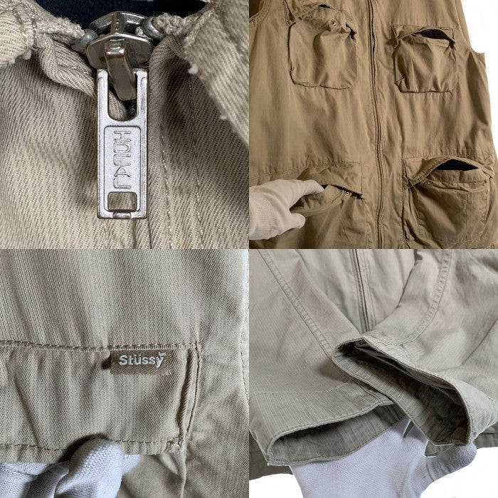 STUSSY ステューシー AUTHENTIC GEAR コットン ミリタリージャケット フィールド ベージュカーキ 中国製 Size L 福生店