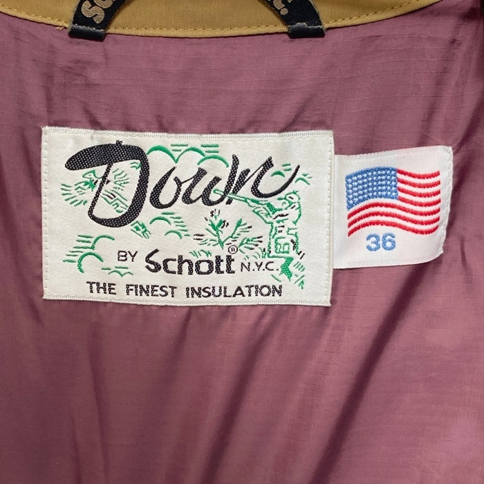 Schott ショット M83148 シャツジャケット ダウンジャケット レッドxブラウン size36 瑞穂店