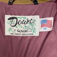 Schott ショット M83148 シャツジャケット ダウンジャケット レッドxブラウン size36 瑞穂店