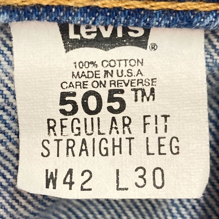 Levi's リーバイス 505 ボタン裏575 USA製 オレンジタブ デニムパンツ ライトインディゴ size42 瑞穂店
