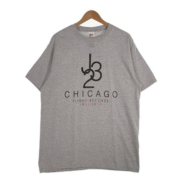 90's J23 CHICAGO FLIGHT RECORDS 1984-1998 マイケルジョーダン プリントTシャツ グレー anvil Size XL 福生店
