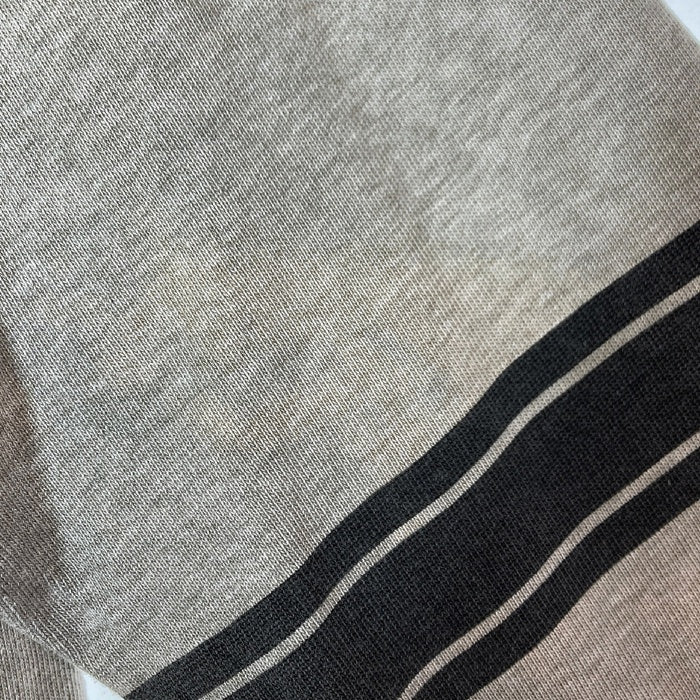 STUSSY ステューシー プリント 七分丈 ロングTシャツ グレー sizeM※ネックダメージあり 瑞穂店