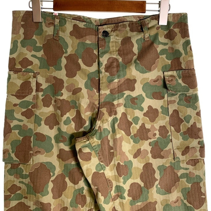 U.S.ARMY レプリカ ダックハンターカモ ミリタリーカーゴパンツ ヘリンボーン Size LL 福生店