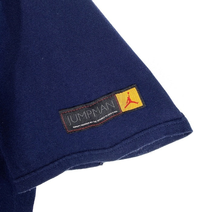 90's NIKE ナイキ ワンポイントジャンプマン刺繡 Tシャツ ジョーダン ネイビー USA製 Size L 福生店