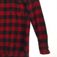 DSQUARED2 ディースクエアード Relax Dan D.B. Shirt バッファローチェックウールシャツ ボタンダウン レッド S71DM0655 S78301 Size 44 福生店