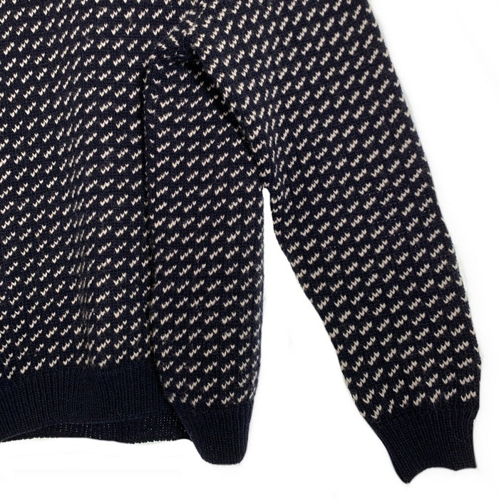 L.L.Bean エルエルビーン バーズアイ ウールニットセーター ネイビー ノルウェー製 Size XL 福生店