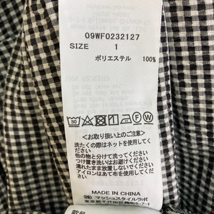 Mila Owen ミラオーウェン キャミワンピース チェック柄 ブラック×ホワイト size1 瑞穂店