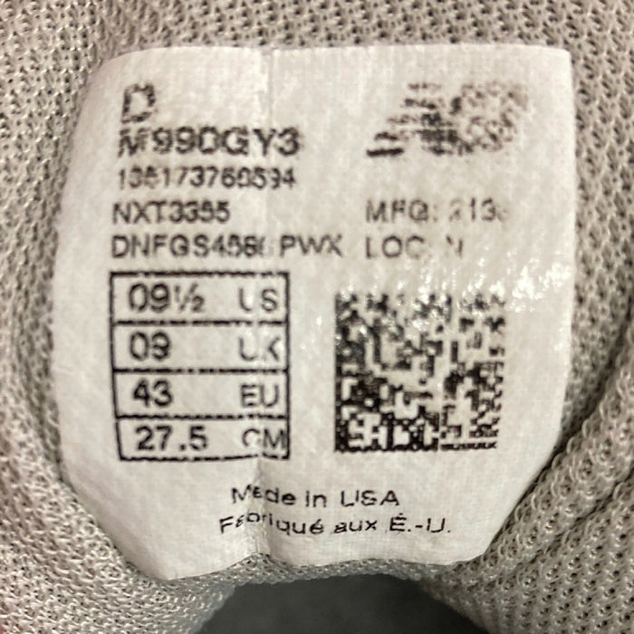 New Balance ニューバランス M990GY3 スニーカー グレー size27.5cm-1 瑞穂店