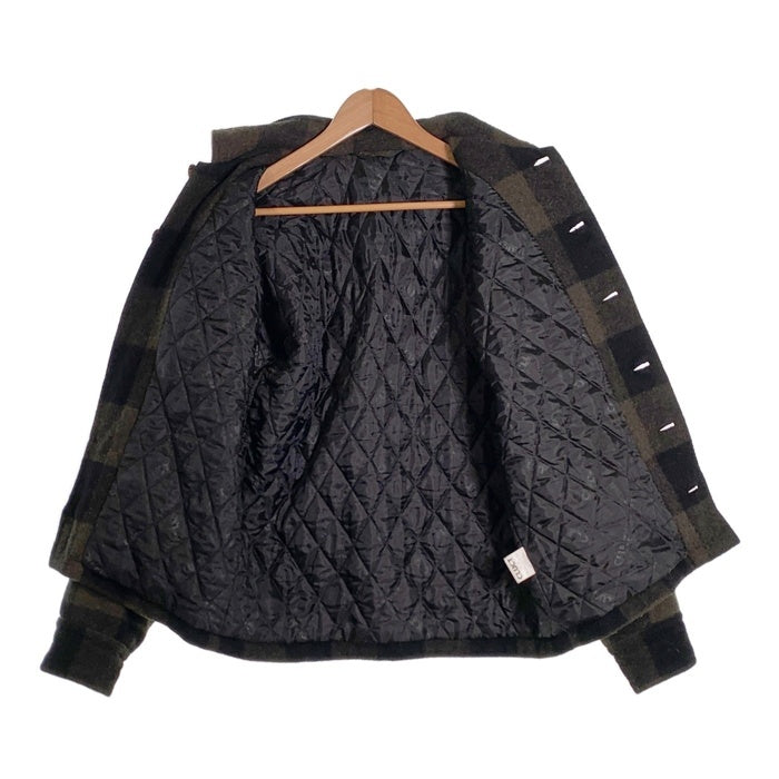CLUCT クラクト バッファローチェック ウールシャツジャケット 中綿 ブラウン ブラック Size M 福生店