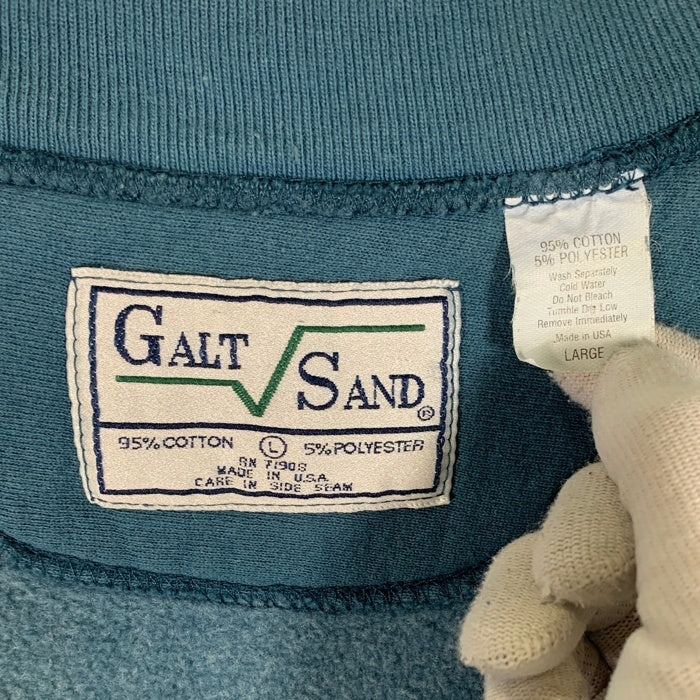 90's WORLD PRESERVE アニマルプリント クルーネックスウェットトレーナー ブルー GALT SAND USA製 Size L 福生店