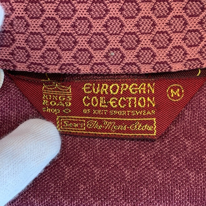70's Sears シアーズ ヨーロピアンコレクション 開襟シャツ ボルドー ポリエステル Size M 福生店
