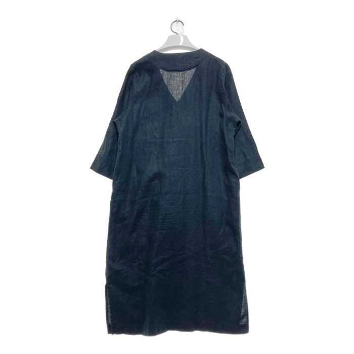 mao made マオメイド フロントボタンリネンワンピース ブラック sizeF 瑞穂店