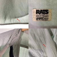 RATS ラッツ チェーン刺繡 ボタンダウンワークシャツ コットン テンセル マチ付 長袖 ミントブルー BDS-0301 Size M 福生店
