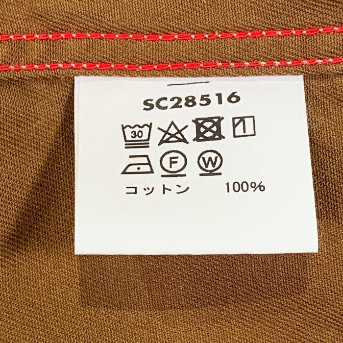 SUGAR CANE シュガーケーン ブラウンウォバッシュストライプ ワークシャツ SC28516 Size M 福生店