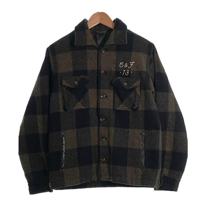 CLUCT クラクト バッファローチェック ウールシャツジャケット 中綿 ブラウン ブラック Size M 福生店