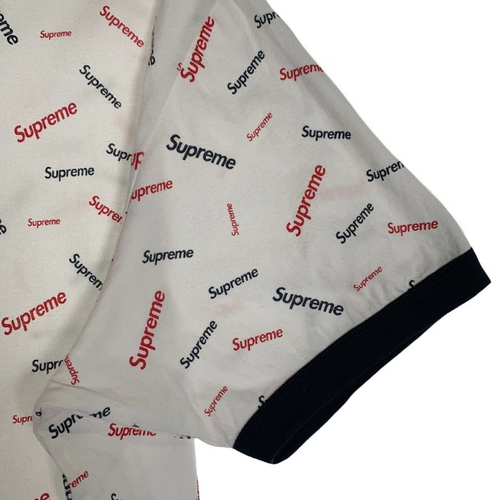 SUPREME シュプリーム 18AW Scatter Ringer Tee スキャッター リンガーTシャツ ホワイト ネイビー Size L 福生店