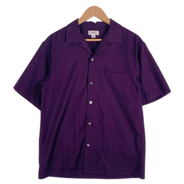 tone トーン OC REMAKE SHIRT オープンカラーリメイクシャツ 半袖 パープル TO-SS18-SS02 Size 1 福生店
