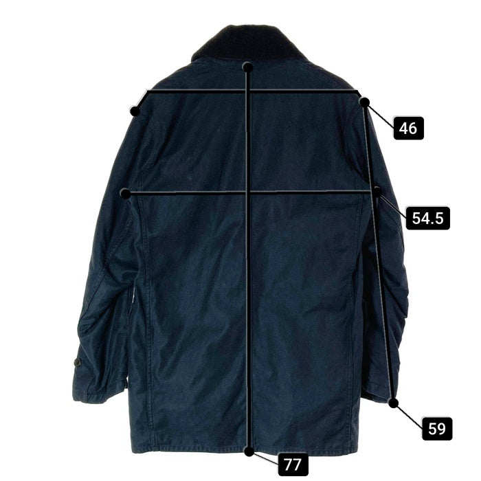 HIGH STANDARD SPORTS WEAR ハイスタンダードスポーツウェアー コットン ハーフコート ブラック sizeLARGE REGULAR※襟に毛玉あり 瑞穂店