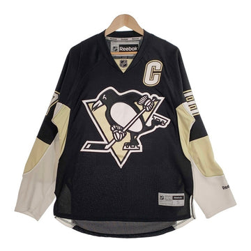 Reebok リーボック NHL ピッツバーグ・ペンギンズ CROSBY クロスビー ホッケーシャツ ブラック Size S 福生店